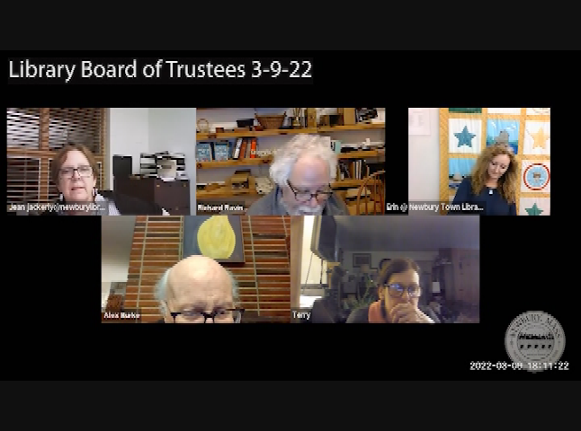 Thumbnail image for Library Board of Trustees 3-9-22