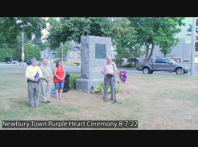 Thumbnail image for Newbury Town Purple Heart Ceremony 8-7-22