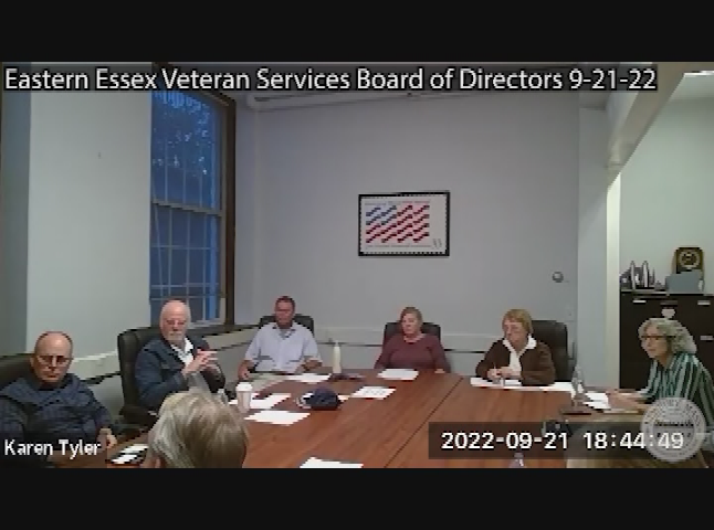Thumbnail image for Eastern Essex Veteran Services Board of Directors 9-21-22