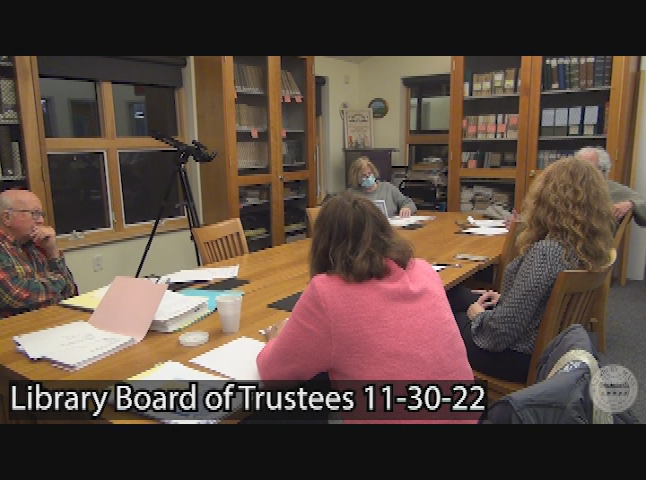 Thumbnail image for Library Board of Trustees 11-30-22