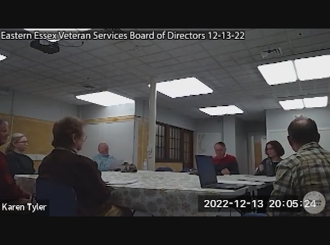 Thumbnail image for Eastern Essex Veteran Services Board of Directors 12-13-22